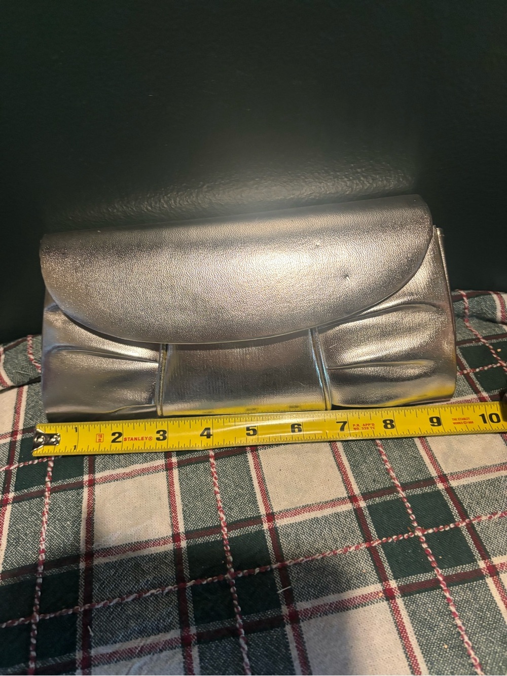 Metallic Silver Women's Clutch Handbag - Picture 6 of 6